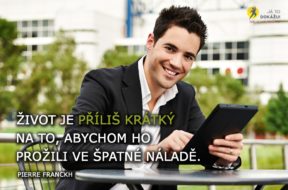 Young successful businessman with tablet outdoors